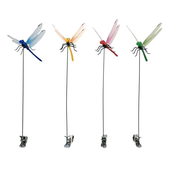 Dragonfly Clip with Pole Garden Decor Dragonfly Hat Clip 3D Artificial Dragonfly Rod Clip for Men And Women Hat Outdoor Plants