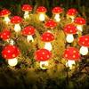 1PC Solar Mushroom Ground Plug Light Waterproof 8 Lighting Modes for Garden Lawn Patio Yard Pathway Outdoor Landscape Decor