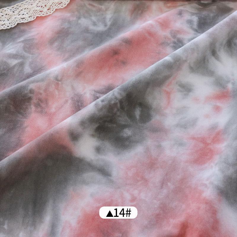 

Дышащая ткань с узором тай-дай, повседневная, красочная, для подростков, в корейском стиле, домашняя одежда, пошив, уличная одежда, украшения, винтажная мода, шик 175x50cm