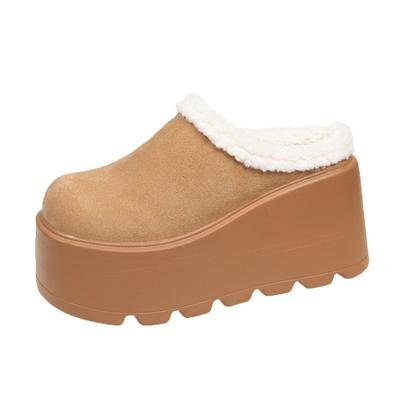Fashion 2024 Winter Women Hollow Out Beach Slippers New Ladies Wedge Heels Leather Flip-Flops Woman High Platform Outside Sandals 8CM