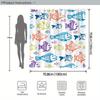 1 Bright Fish Shower Curtain With Exotic Cartoon Fish, With Hooks, Polyester Fabric, Machine Washable, Suitable For Bathroom