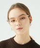 Oateu Nina Brown Crystal Transparent Horn-Rimmed Glasses