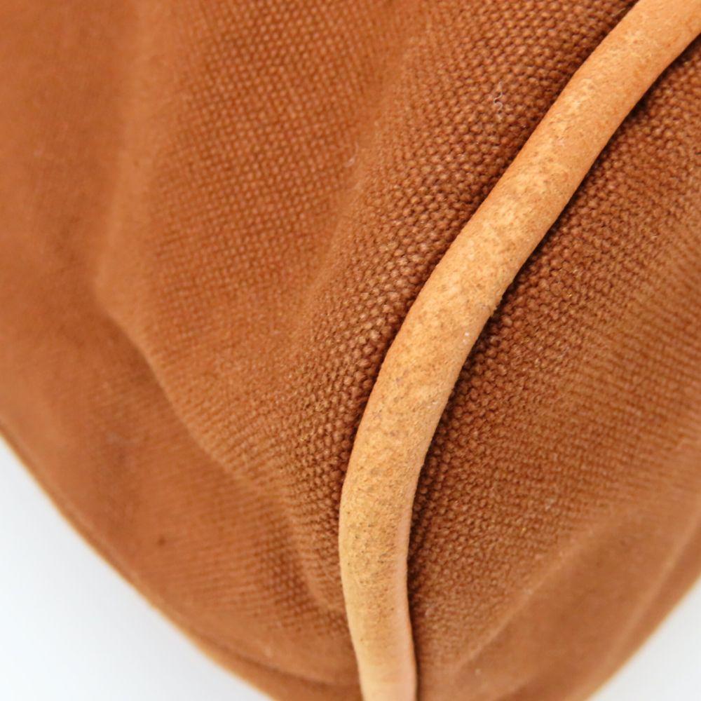 Used HERMES Pouch Bored Pouch TGM Cotton Brown Brown Accessory Case