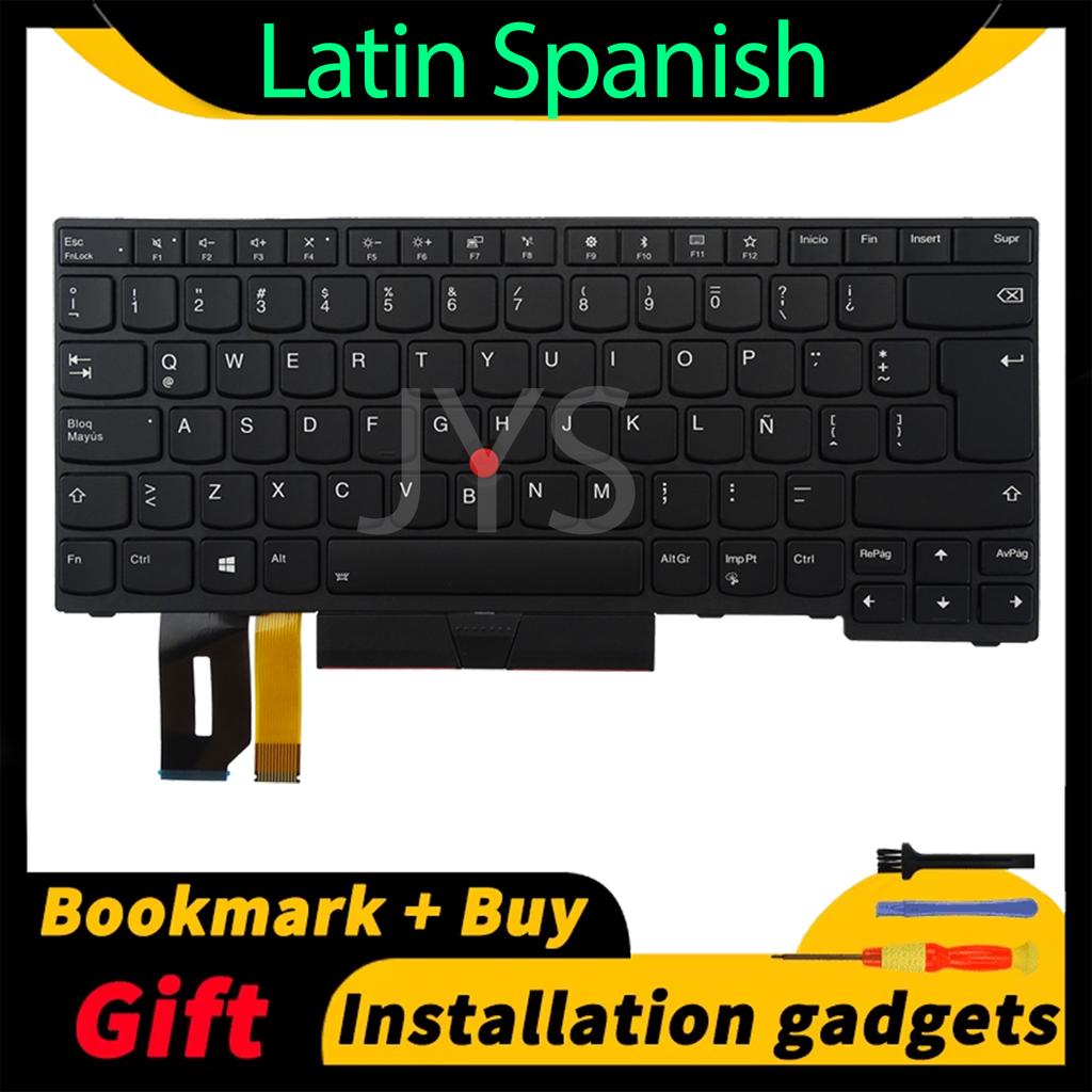 Japanese Korean Latin Spanish Norwegian Portuguese US for Lenovo ThinkPad E480 E490 L380 R480 T480S L490 T490 Backlit Keyboard