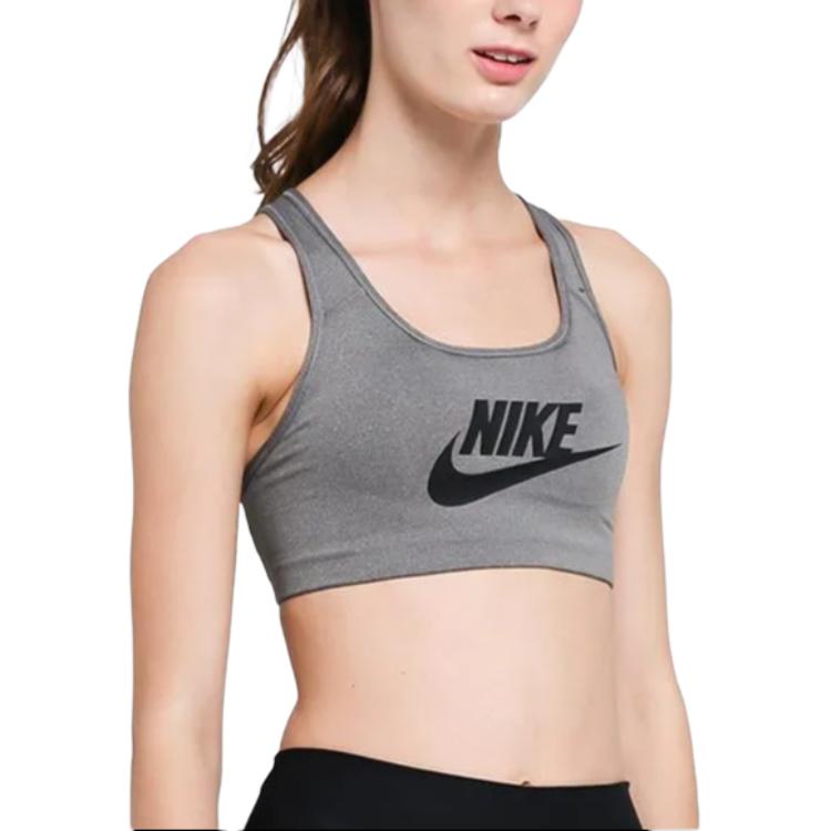 Nike Logo Print Schnelltrocknendes Sport Tank Top Damen Tops Grau 899371-091