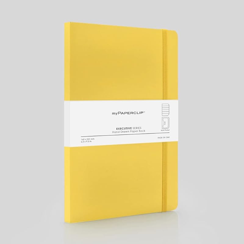 myPAPERCLIP Executive Series Notebook, Large (165 x 241 mm, 6.5 x 9.5 in.) Ruled, ESX192L-R Yellow