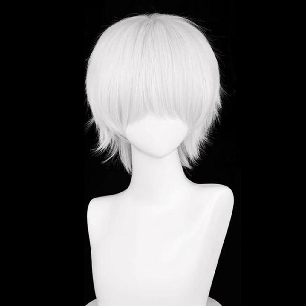 LAOBAO Kaneki Ken Disguise White Costume Perfect for and Events Wig, Cosplay, Hair, Bob, Accessory, Heat-Resistant, Parties, Costumes, Festivals,