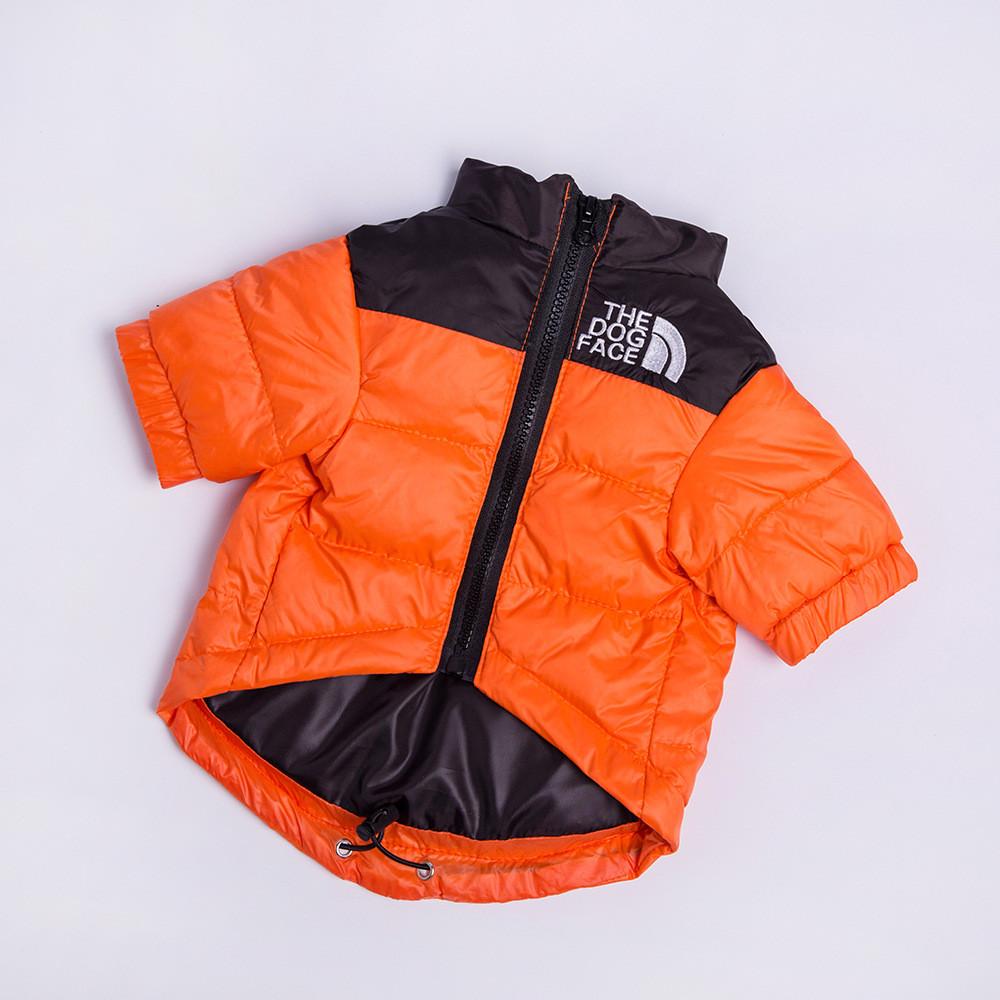 

Dog Jacket Down Thick And Warm Outdoor Pet Clothing Letter Embroidery Design S оранжевый