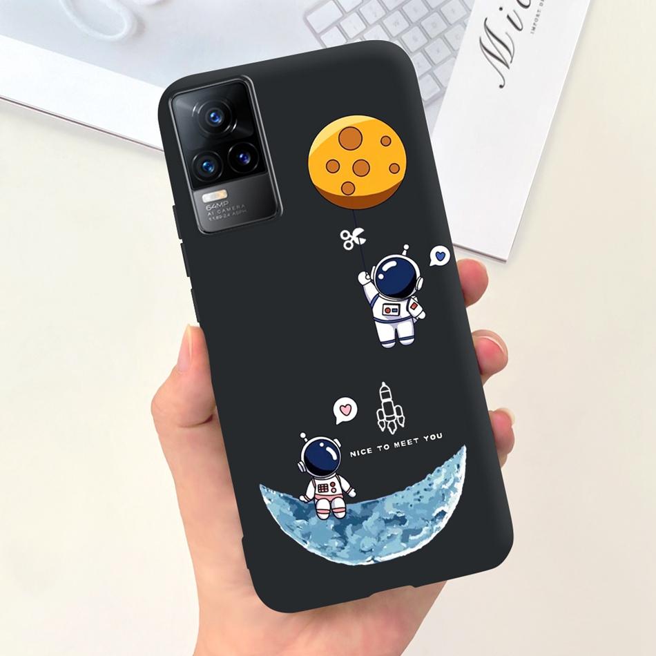 For Vivo V21e Case Vivo V21E 4G V 21E V2061 Lovely Cartoon Candy Color Soft Silicone TPU Phone Back Cover