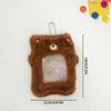 Christmas Photo Card Holder Plush Kawaii Kpop Idol Photo Display Pendant Student ID Card Protective Cover Keychain Xmas Gifts