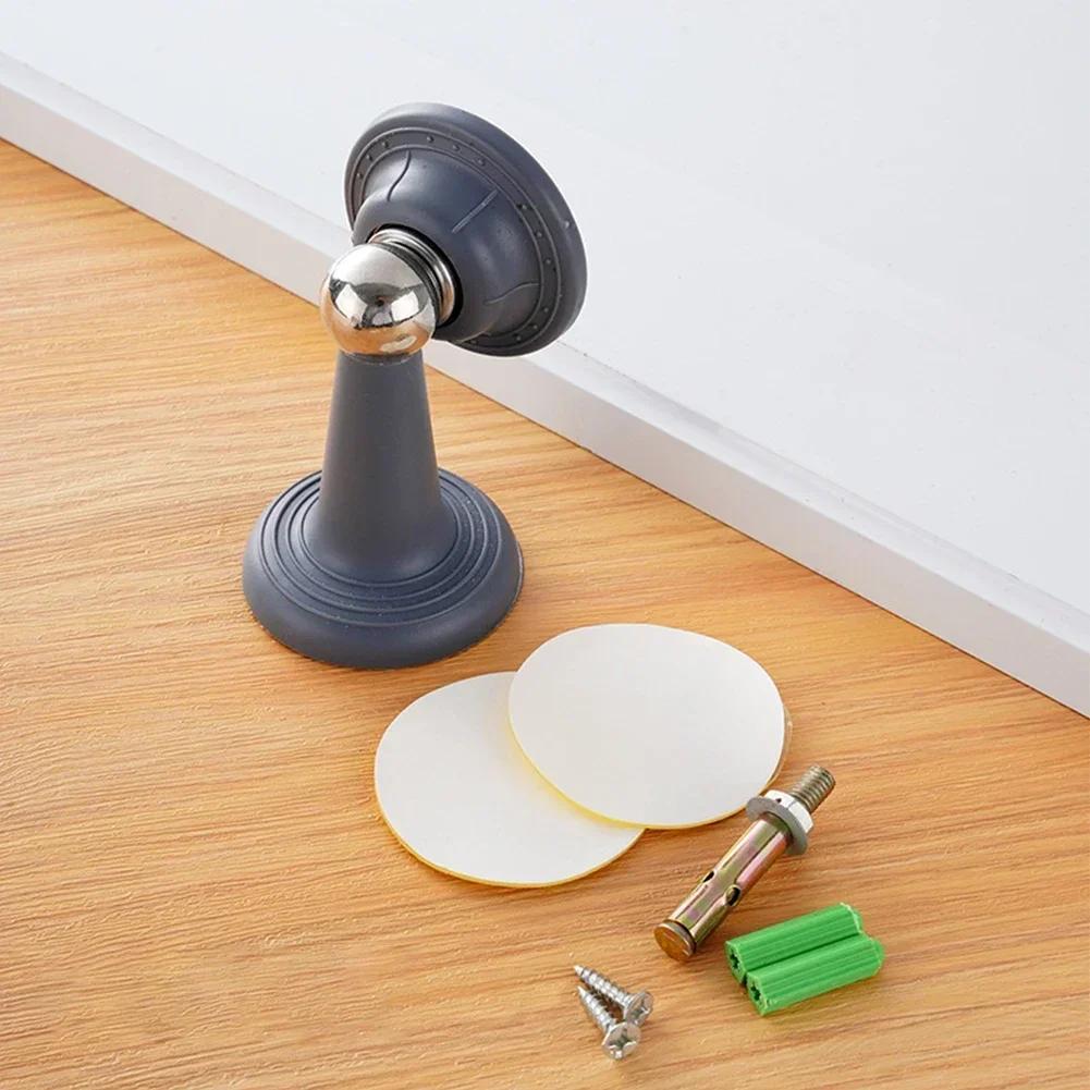 Magnetic Door Stop Door Stopper Holder Anti-collision Silicone Door Suction Windproof Doorstop Wall Mounting Stop Hardware
