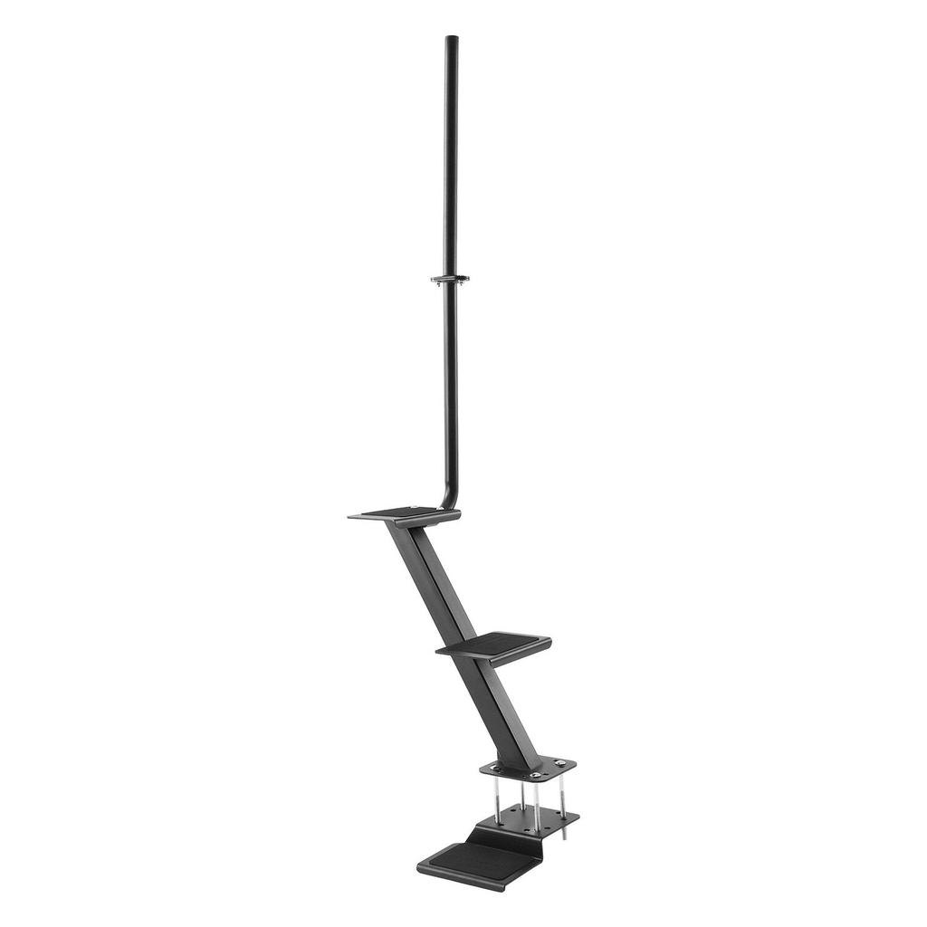 Boat Trailer Steps, 3-Step, Heavy-Duty Boat Trailer Steps with Handle, Non-Slip Surface, 3 Mounting Angle Options, Steel Ladder for 76.2 X 76.2/76.2 X