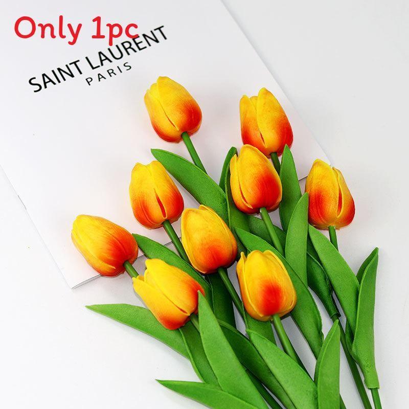 Tulip Pu Artificial Flowers For Wedding Decor Home Styling Props Photo