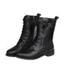 Women's European-Style Martin Boots 2025 Fall/Winter Flat-Heel Oversized Buckle Short Boots