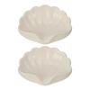 1/2Pcs Soap Box Shell Shaped Drain-Free Soap Tray Compact Size Plastic Automatic Drainage Function Bathroom Soap Rack