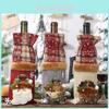 Festive 2023 Christmas Wine Bottle Bags With Stylish Checkered Burlap Design