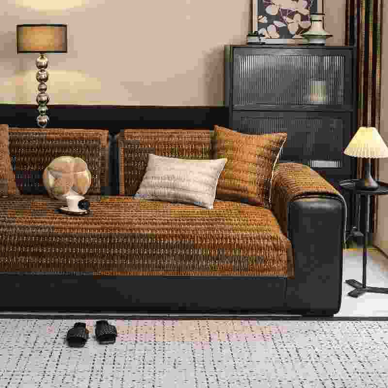 1pcs Minimalist Solid Color Sofa Cushion Durable All Season Universal Seat Cushion Thickened Wear-resistant Anti Slip Seat Towel