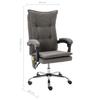 Massage Office Chair Grey Fabric