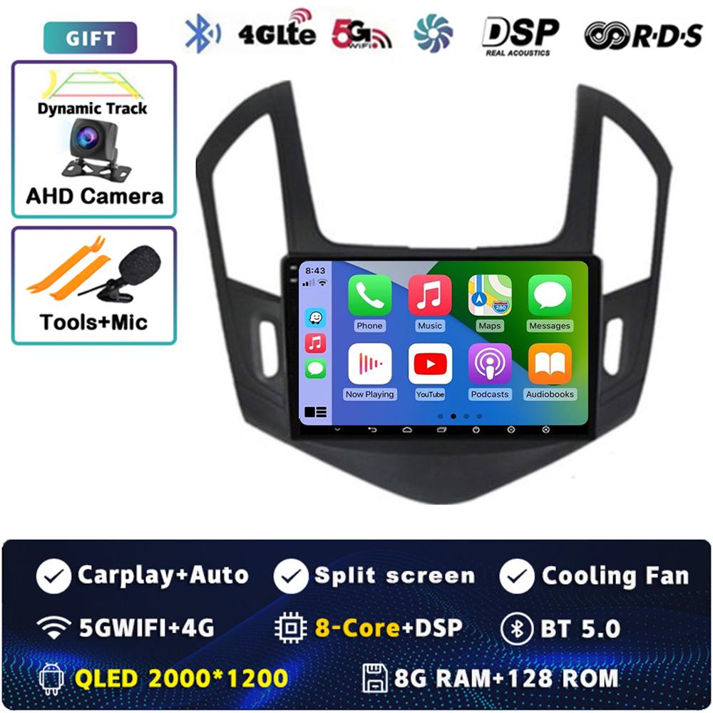 Android 14 Car Radio For Chevrolet Cruze J300 J308 2012 - 2015 Player Multimedia GPS Navigation Stereo CarPlay Auto 4G+WIFI DVD