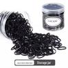 High Elasticity Black Hair Ties for Women & Children - Durable, Non-Damaging, Disposable Rubber Bands