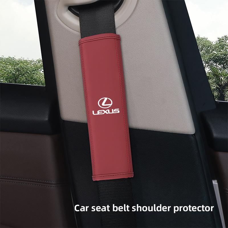 2PCS Car Seat Belt Cover Auto Shoulder Pad Interior Accessories For Lexus F SPORT RX300 IS200 IS250 ES350 Ct200h UX250h NX300h