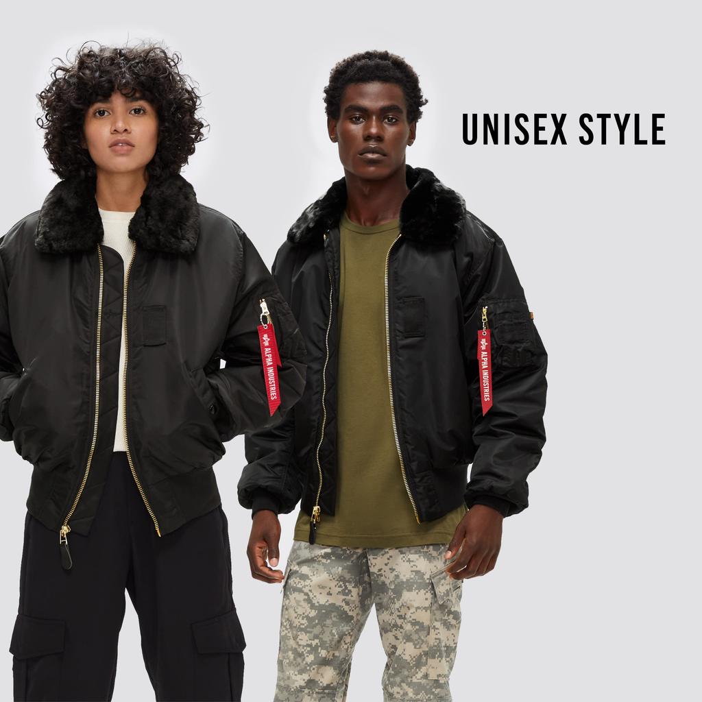 Alpha Industries Flight US Black Men's B-15 Jacket, Size Large, Color