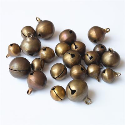 Ethnic Style Bronze One-Word Open Copper Bell Diy Handmade Retro Versatile Bell Jewelry Accessories