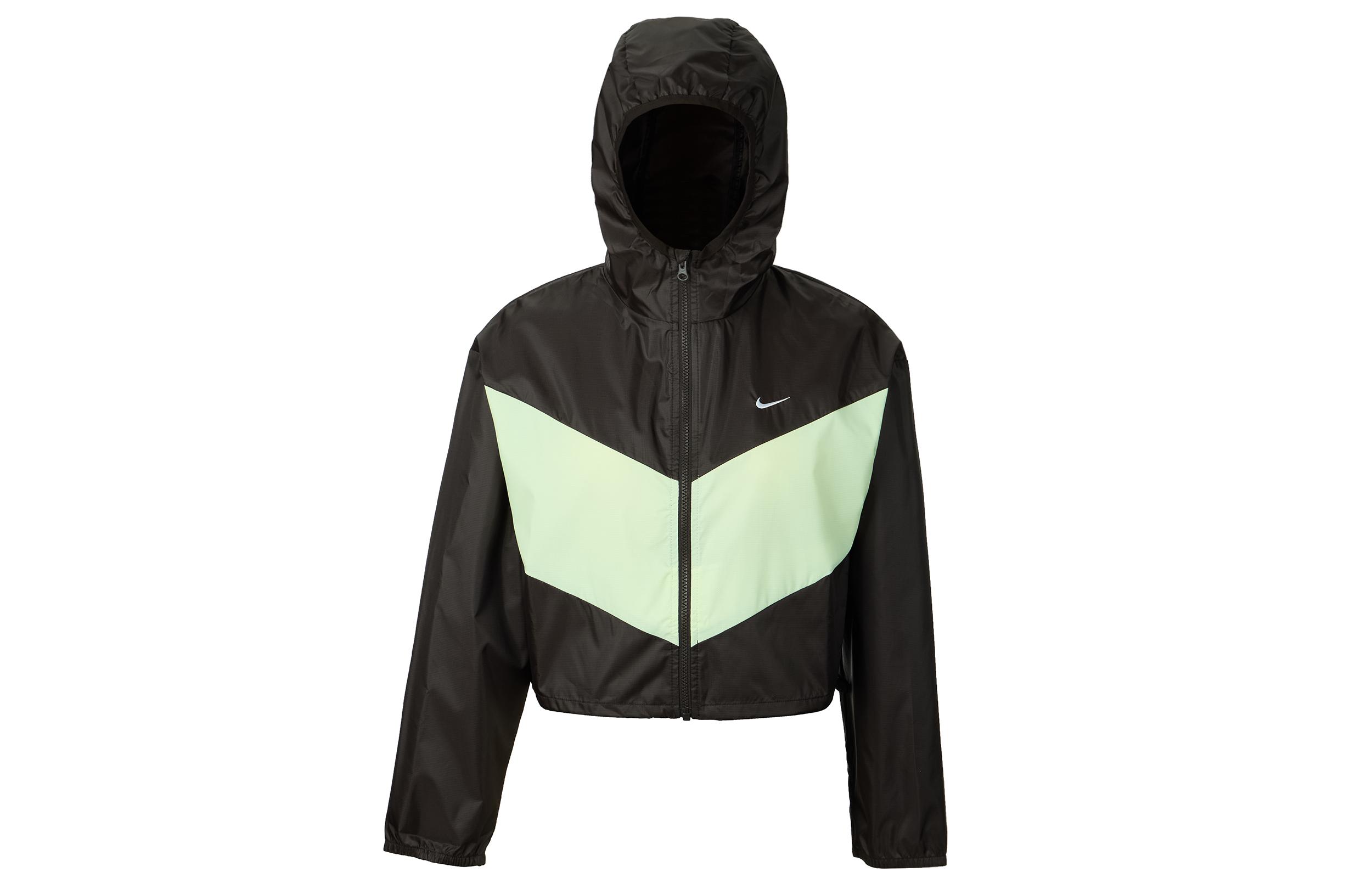 Nike Sportswear SS25 WINDRUNNER Jacket Women s Satin Brown/Light Yellow Green/White HJ1183-220 M