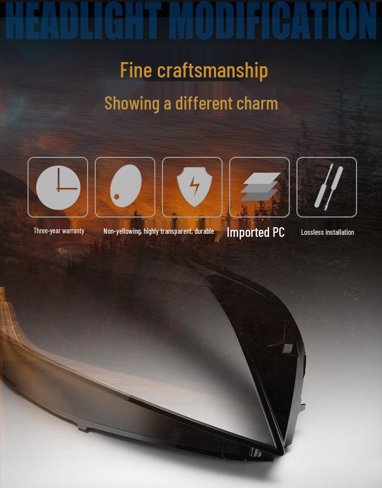 Compatible Headlight Lens Cover for 2016-2017 Mercedes-Benz CLS W218 - Headlight Shell/Mask.