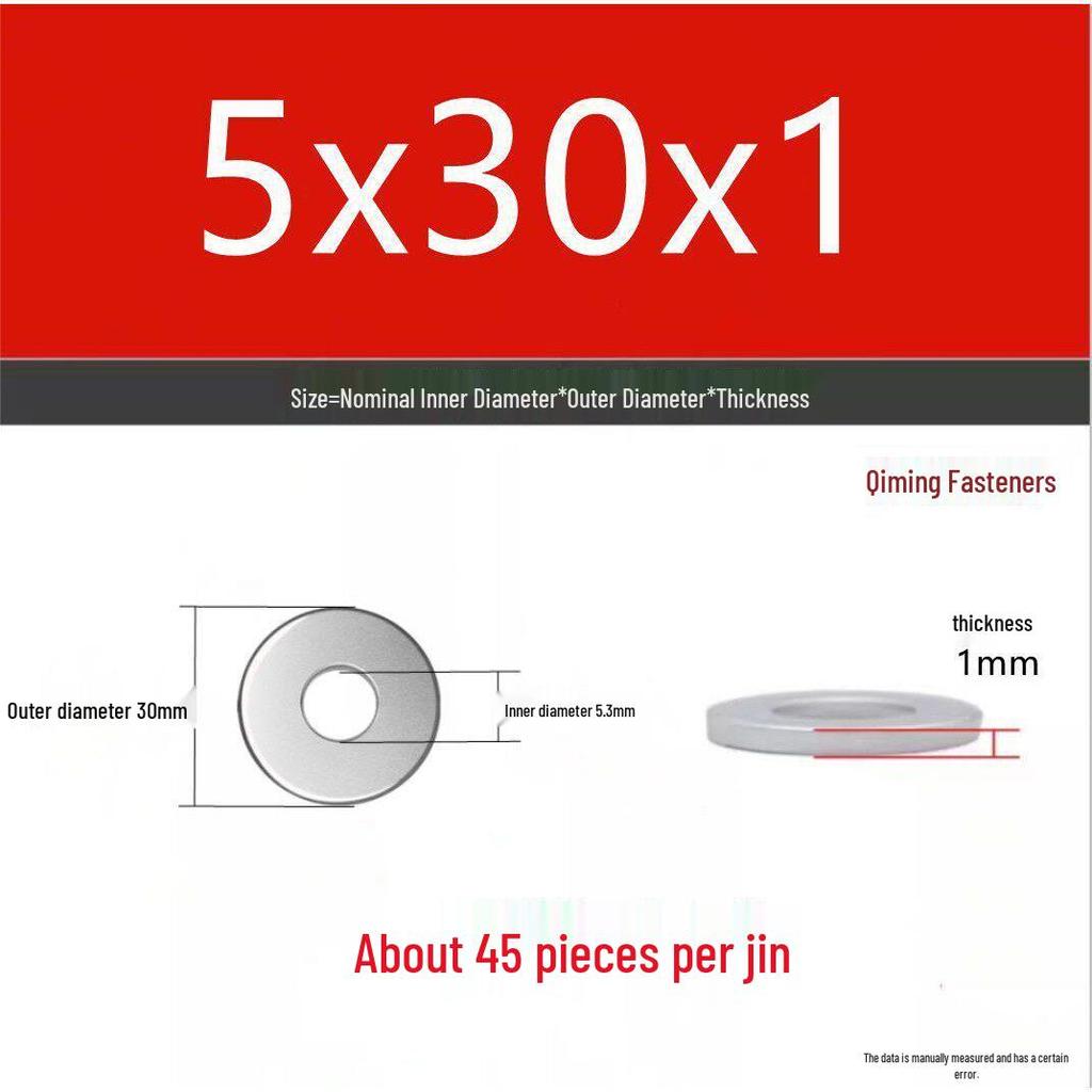 4.8 Grade Galvanized Iron Flat Washer, M3-M40 Oversized Metal Hole Gasket.