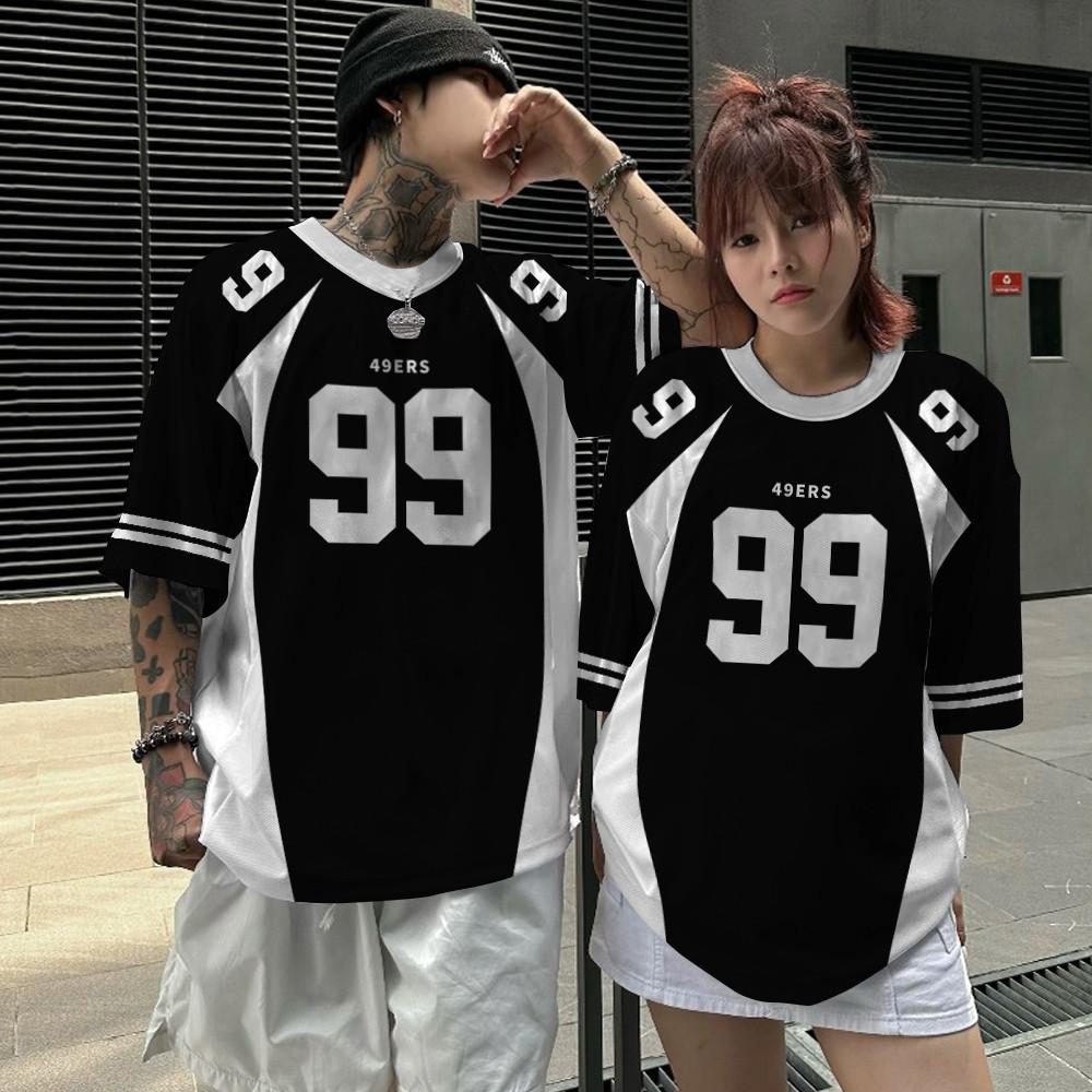 Oversized T-Shirts For Men 3d Digital Printed Couple's Football Jersey Unisex Short Sleeved Harajuku Tops Tees High Street T-Shirt