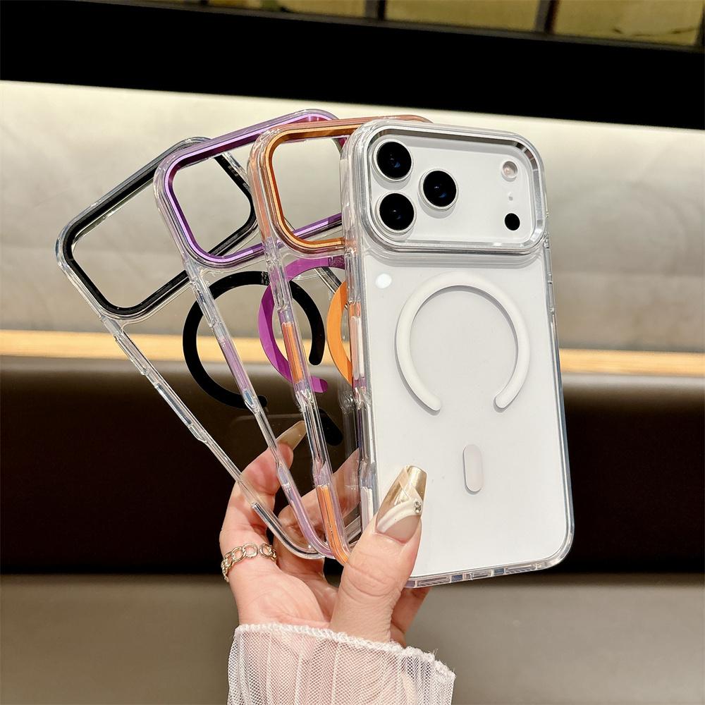 Magnetic Phone Case for Magsafe for Apple  IPhone 17 Air 16e 16 15 14 Plus 13 12 11 Pro Max Clear PC + TPU Protective Cover