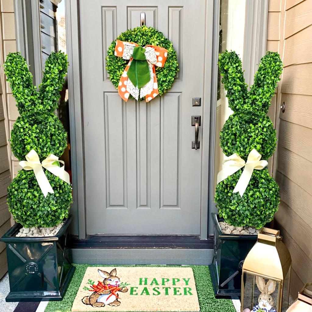 -förmige Pflanzen, Simulierte Bodeneinsätze, Geeignet für Oster-Veranda-Dekoration Außen und Innen