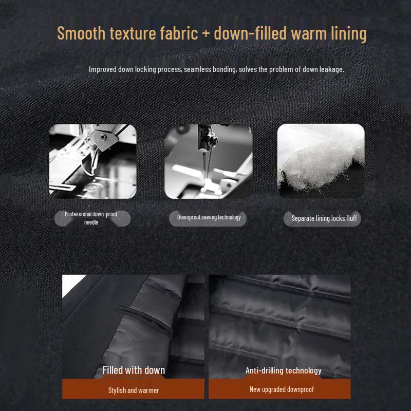 TRIES Men's Short Suit Down Jacket