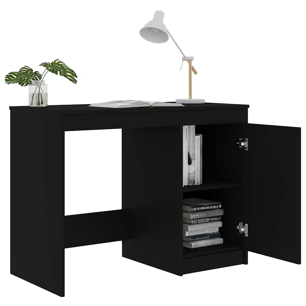 Desk Black 100x50x76 Cm Particleboard