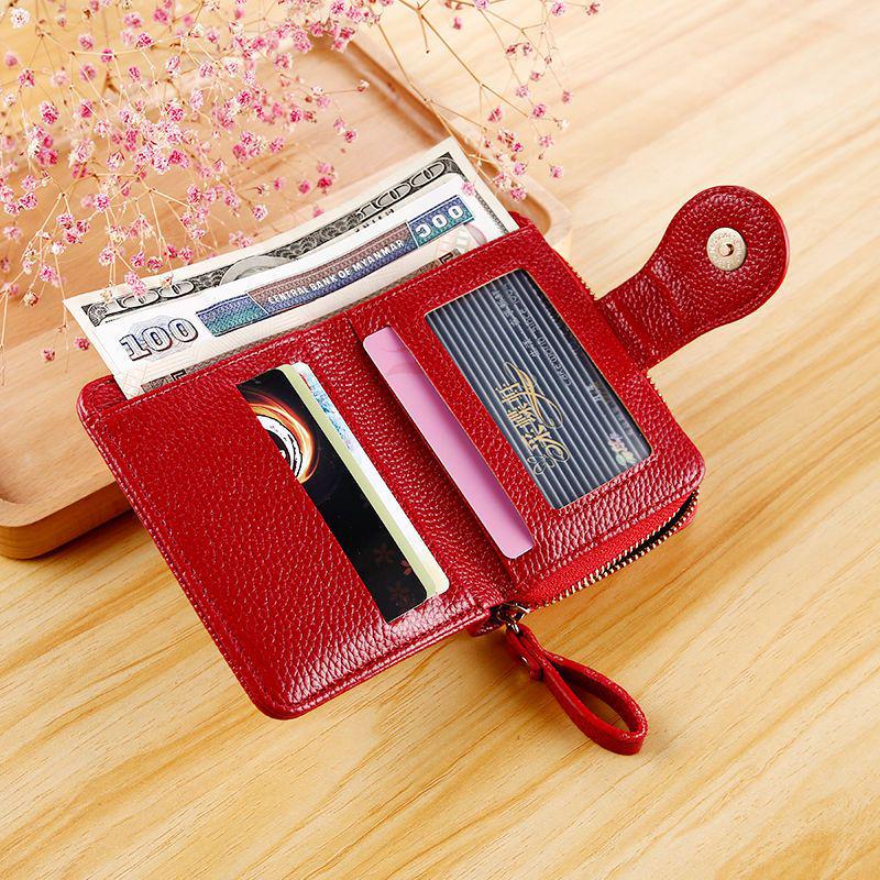 Women's Large Capacity Multi-Card Wallet with Anti-Demagnetization for Cards, License & Coins