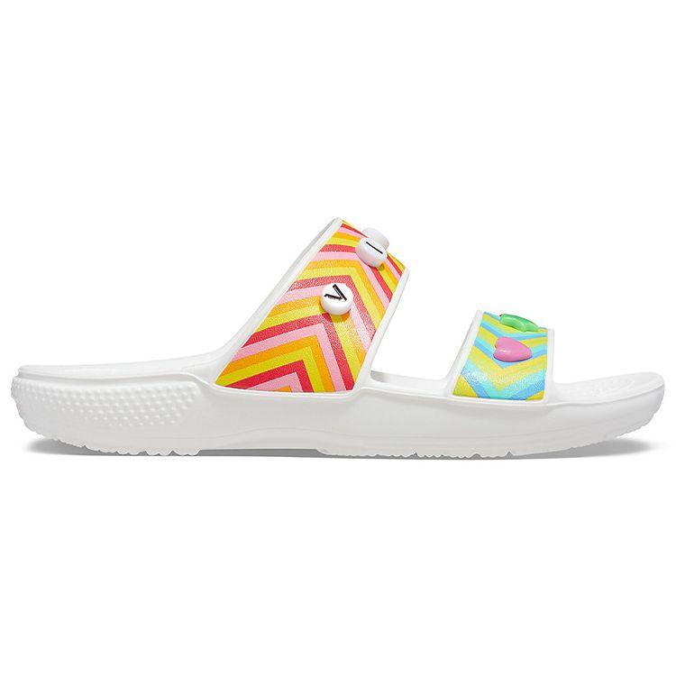 Crocs Classic Sport Clogs Unisex Footwear White Multicolor 206985-94S