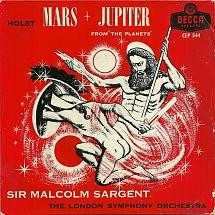 

7inch Record HOLST, SIR MALCOLM SARGENT, THE LON - Mars + Jupiter From The Planets CEP544 Decca 1958 UK Classical Used