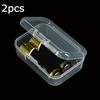Jewelry Storage Box Small Mini 2pcs With Lid Collection Container Case Organizer Translucent Transparent Useful