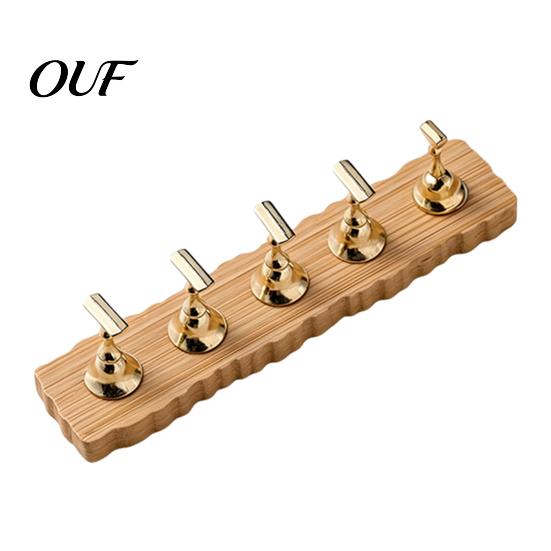 Wooden Nail Art Base Practice Stand with Base, Magnetic Press-on Holder for Painting Nails, False Display Home Salon