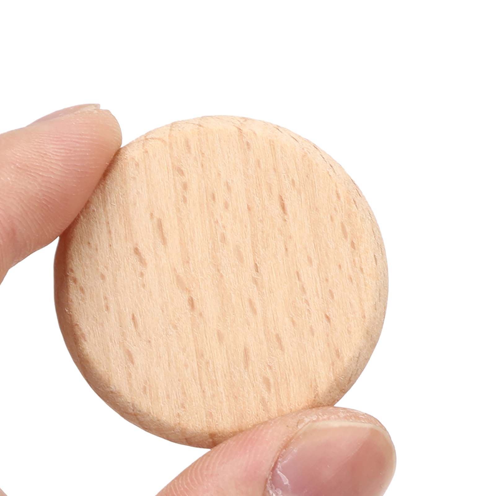 

50Pcs Round Wooden Blank Slices Beech Chip No Hole DIY Hand Made Decoration Accessories 3.8CM