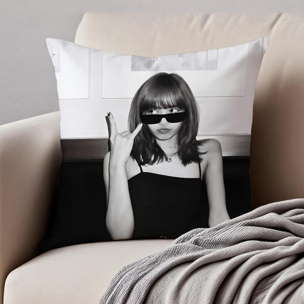 Singer LLisa Cushion Cover Pillowcase Antidustmite Invisible Zipper Short Plush Sofa Cushion
