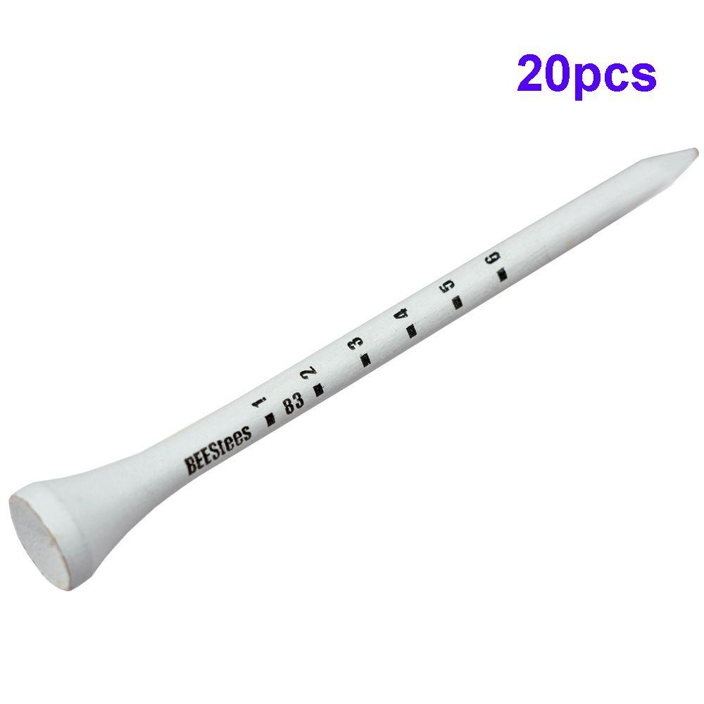 Wooden Scale White 83mm Golf Tees Tee Golf Holder Ball Socket