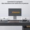 PC Screen Riser Desk Computer Monitor Stand 60-116 Cm with 2 Drawers, Adjustable Length and Angle
