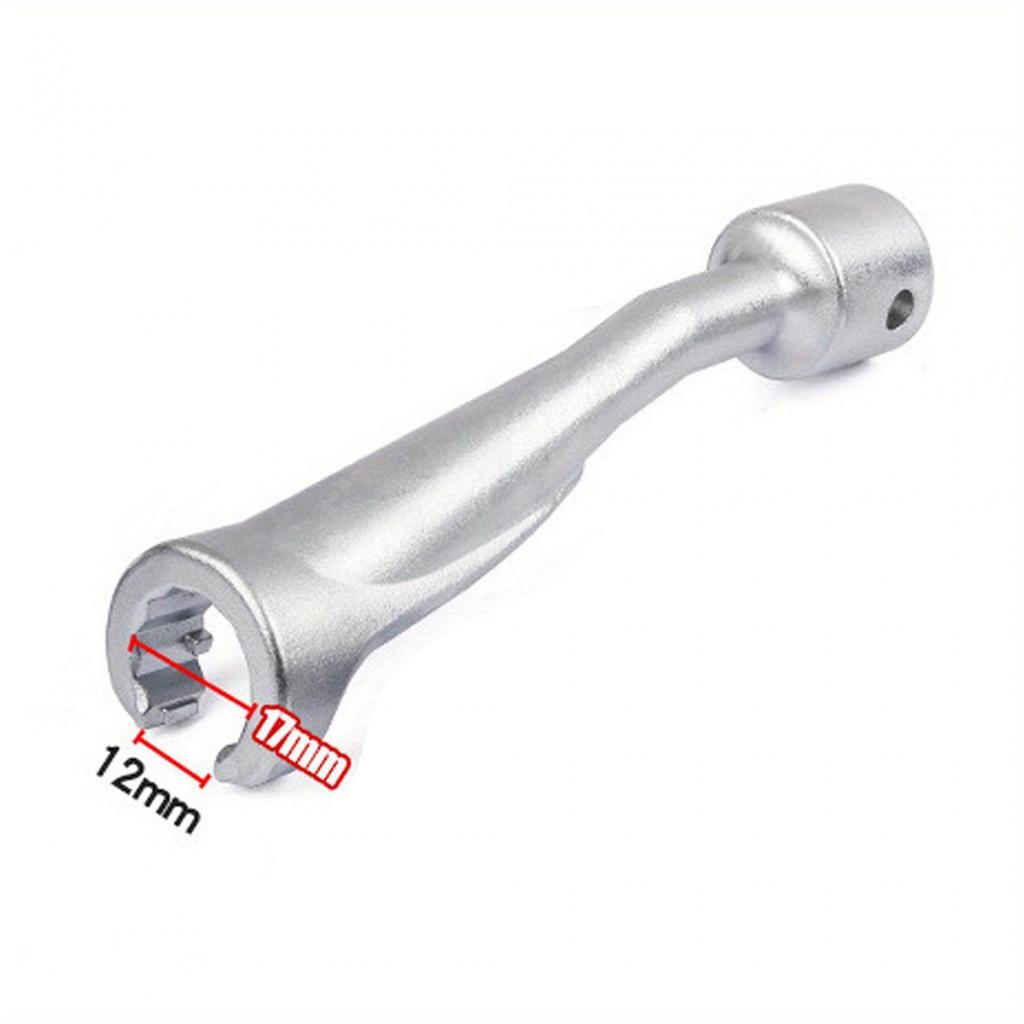 1Pc L Type Fuel Line Socket Wrench Durable Open Socket Wrench Double Ended Hand Tools Open Spanner 1/2" Fuel Line Socket Nut Wrench