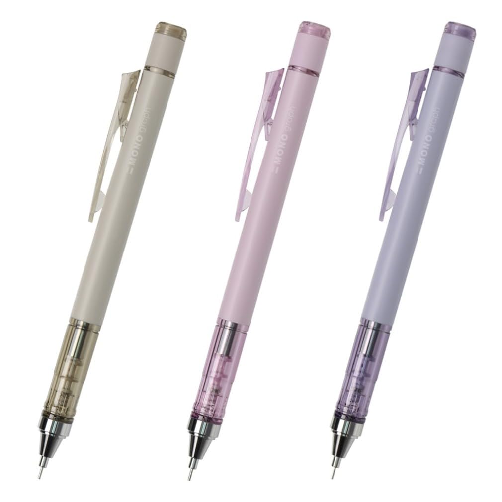 Tombow Monograph Mechanical Ash Assorted Pencils, Color, 0.3mm, (3 Pencils), DCD-341XAZ