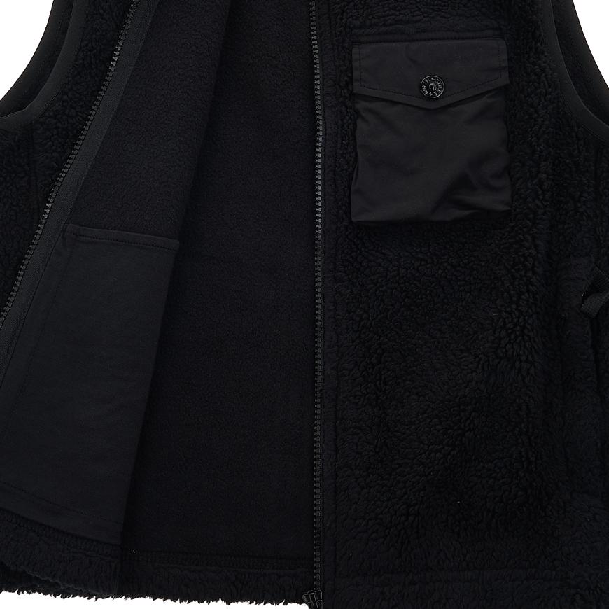 Stone Island Color Block Zip Vest With Chest Pocket Kids vests Black 771662043-V0029