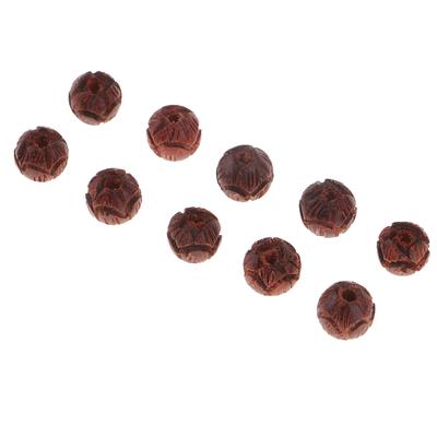 Drzewo sandałowe rzeźba lotosu okrągłe drewno Mara koraliki Sapcer DIY biżuteria 6mm