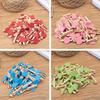 50Pcs 3cm Mini Photo Clip Color Love Wood  Creative   Home Decoration