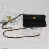 Gold Quilted Waist Belt Bag - Women's French Chic Mini Chain Crossbody